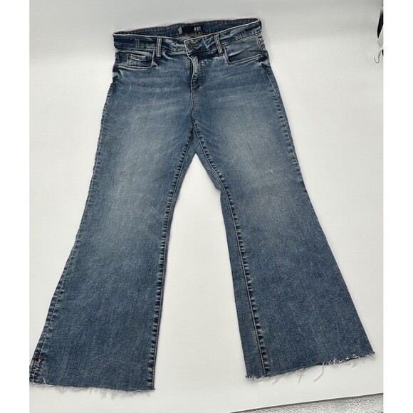 Kut from the Kloth Jeans sz 26 Ana High Rise Fab Ab Flare‎ Inseam 27 raw hem - Picture 1 of 7